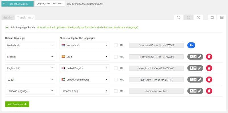 Super Forms – Integrated translation system