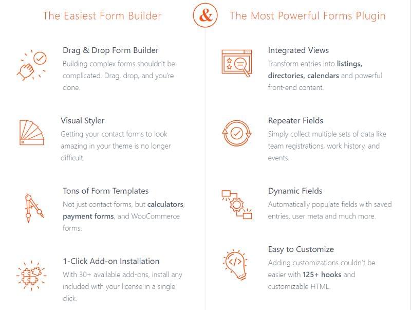 Features of Formidable Forms Pro