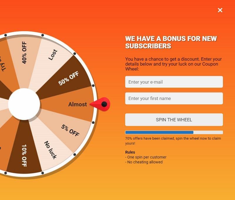 orange lucky wheel