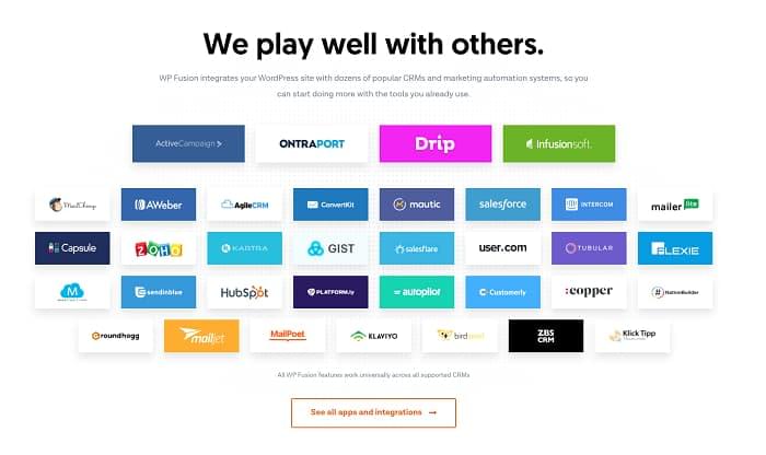 Features WP Fusion | Marketing Automation for WordPress