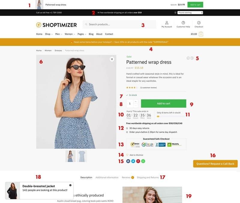 Features Shoptimizer Theme