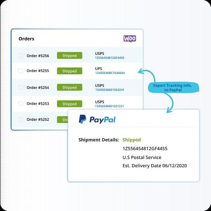 Export Tracking information to PayPal
