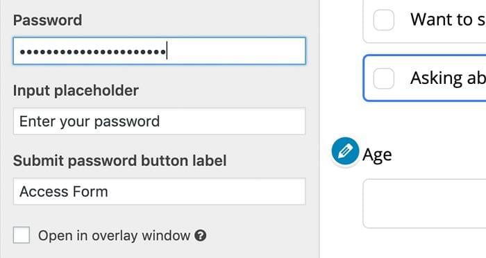 Password protection