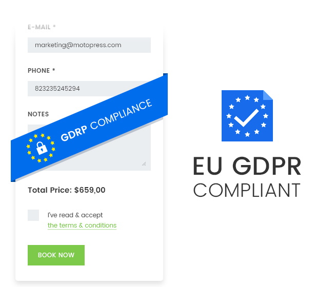 WordPress Hotel Booking plugin is GDPR compliant
